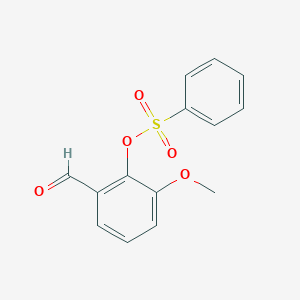 molecular formula C14H12O5S B031721 2-Formyl-6-methoxyphenyl benzenesulfonate CAS No. 2426-85-9