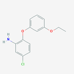 molecular formula C14H14ClNO2 B3172105 5-Chloro-2-(3-ethoxyphenoxy)aniline CAS No. 946715-26-0