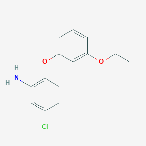 molecular formula C14H14ClNO2 B3172105 5-氯-2-(3-乙氧基苯氧基)苯胺 CAS No. 946715-26-0