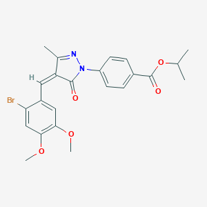 molecular formula C23H23BrN2O5 B317211 isopropyl 4-[4-(2-bromo-4,5-dimethoxybenzylidene)-3-methyl-5-oxo-4,5-dihydro-1H-pyrazol-1-yl]benzoate 