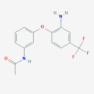 molecular formula C15H13F3N2O2 B3172115 N-{3-[2-氨基-4-(三氟甲基)苯氧基]-苯基}乙酰胺 CAS No. 946715-45-3