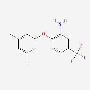 molecular formula C15H14F3NO B3172118 2-(3,5-Dimethylphenoxy)-5-(trifluoromethyl)aniline CAS No. 946715-48-6