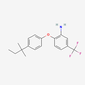 molecular formula C18H20F3NO B3172121 2-[4-(Tert-pentyl)phenoxy]-5-(trifluoromethyl)-phenylamine CAS No. 946715-51-1