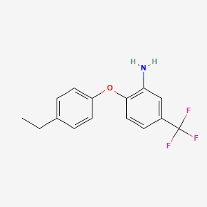 molecular formula C15H14F3NO B3172125 2-(4-Ethylphenoxy)-5-(trifluoromethyl)aniline CAS No. 946715-54-4