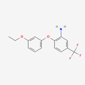 molecular formula C15H14F3NO2 B3172128 2-(3-乙氧基苯氧基)-5-(三氟甲基)苯胺 CAS No. 946715-57-7