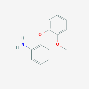 molecular formula C14H15NO2 B3172148 2-(2-甲氧基苯氧基)-5-甲基苯胺 CAS No. 946715-72-6