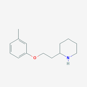 molecular formula C14H21NO B3172151 2-[2-(3-Methylphenoxy)ethyl]piperidine CAS No. 946715-77-1
