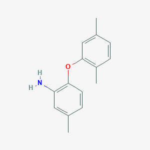 molecular formula C15H17NO B3172156 2-(2,5-Dimethylphenoxy)-5-methylaniline CAS No. 946715-78-2