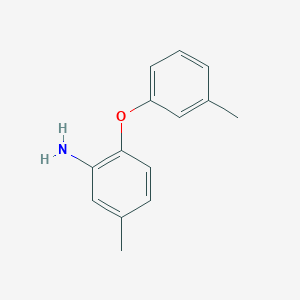 molecular formula C14H15NO B3172157 5-Methyl-2-(3-methylphenoxy)aniline CAS No. 946715-87-3