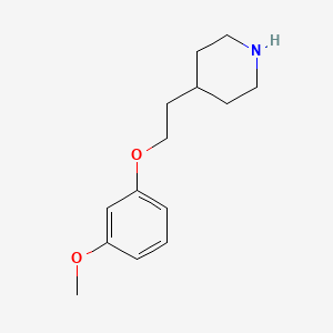 molecular formula C14H21NO2 B3172164 3-Methoxyphenyl 2-(4-piperidinyl)ethyl ether CAS No. 946715-97-5