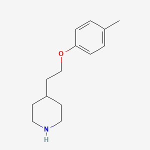 molecular formula C14H21NO B3172166 4-[2-(4-Methylphenoxy)ethyl]piperidine CAS No. 946716-01-4