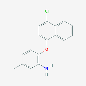 molecular formula C17H14ClNO B3172170 2-[(4-氯-1-萘基)氧基]-5-甲基苯胺 CAS No. 946716-06-9