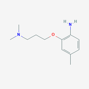 molecular formula C12H20N2O B3172185 N-[3-(2-Amino-5-methylphenoxy)propyl]-N,N-dimethylamine CAS No. 946716-18-3