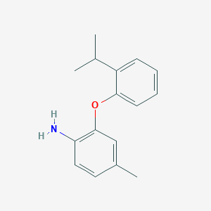 molecular formula C16H19NO B3172198 2-(2-Isopropylphenoxy)-4-methylaniline CAS No. 946716-33-2