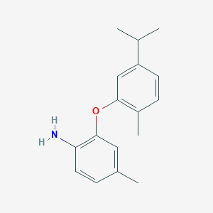 molecular formula C17H21NO B3172201 2-(5-Isopropyl-2-methylphenoxy)-4-methylaniline CAS No. 946716-36-5