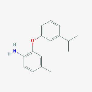 molecular formula C16H19NO B3172213 2-(3-Isopropylphenoxy)-4-methylaniline CAS No. 946716-45-6