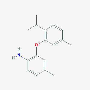 molecular formula C17H21NO B3172215 2-(2-Isopropyl-5-methylphenoxy)-4-methylaniline CAS No. 946716-48-9