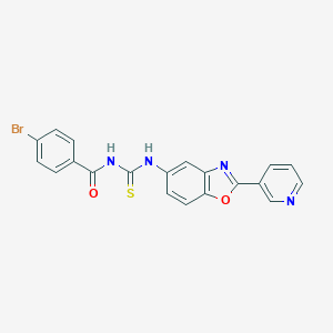 molecular formula C20H13BrN4O2S B317222 4-bromo-N-[(2-pyridin-3-yl-1,3-benzoxazol-5-yl)carbamothioyl]benzamide 