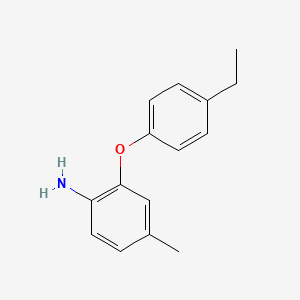molecular formula C15H17NO B3172228 2-(4-Ethylphenoxy)-4-methylaniline CAS No. 946716-60-5