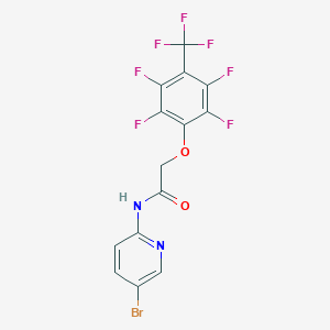 molecular formula C14H6BrF7N2O2 B317225 N-(5-bromopyridin-2-yl)-2-[2,3,5,6-tetrafluoro-4-(trifluoromethyl)phenoxy]acetamide 