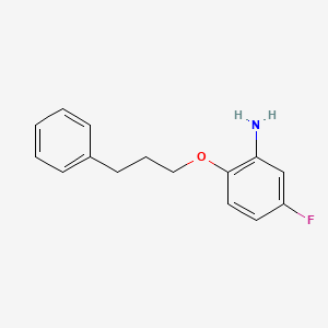 molecular formula C15H16FNO B3172253 5-Fluoro-2-(3-phenylpropoxy)aniline CAS No. 946716-75-2