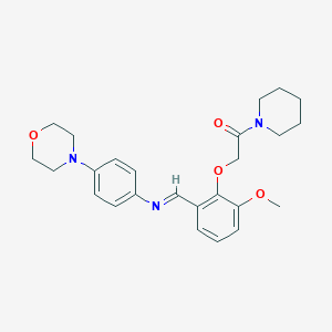 molecular formula C25H31N3O4 B317226 N-[3-methoxy-2-(2-oxo-2-piperidin-1-ylethoxy)benzylidene]-4-morpholin-4-ylaniline 