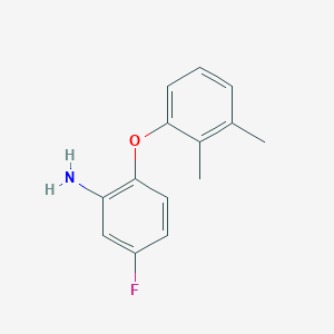 molecular formula C14H14FNO B3172273 2-(2,3-Dimethylphenoxy)-5-fluoroaniline CAS No. 946716-89-8