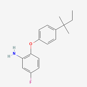 molecular formula C17H20FNO B3172293 5-Fluoro-2-[4-(tert-pentyl)phenoxy]aniline CAS No. 946717-05-1