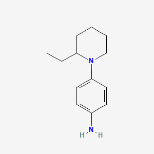 molecular formula C13H20N2 B3172304 4-(2-乙基-1-哌啶基)苯胺 CAS No. 946718-57-6