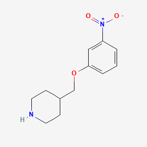 molecular formula C12H16N2O3 B3172336 4-[(3-Nitrophenoxy)methyl]piperidine CAS No. 946725-50-4