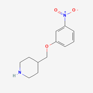 molecular formula C12H16N2O3 B3172336 4-[(3-硝基苯氧基)甲基]哌啶 CAS No. 946725-50-4