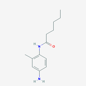molecular formula C13H20N2O B3172348 N-(4-Amino-2-methylphenyl)hexanamide CAS No. 946725-83-3