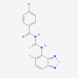 molecular formula C15H11BrN4OS2 B317235 N-(4-bromobenzoyl)-N'-(5-methyl-2,1,3-benzothiadiazol-4-yl)thiourea 
