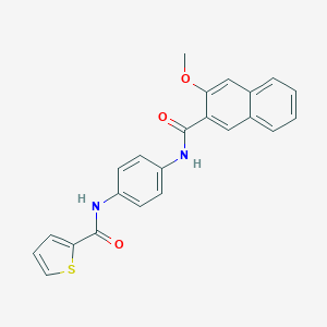 N-[4-[(3-methoxynaphthalene-2-carbonyl)amino]phenyl]thiophene-2-carboxamide