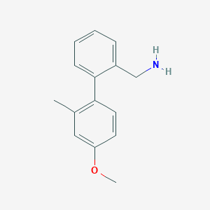 molecular formula C15H17NO B3172360 (4'-Methoxy-2'-methyl[1,1'-biphenyl]-2-yl)-methanamine CAS No. 946726-94-9