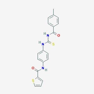 molecular formula C20H17N3O2S2 B317237 N-[4-({[(4-methylbenzoyl)amino]carbothioyl}amino)phenyl]-2-thiophenecarboxamide 