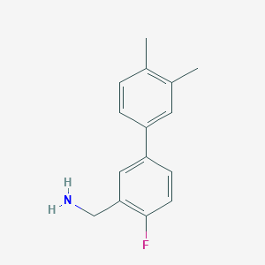 molecular formula C15H16FN B3172374 (4-Fluoro-3',4'-dimethyl[1,1'-biphenyl]-3-yl)-methylamine CAS No. 946727-06-6