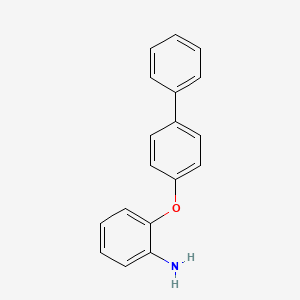 molecular formula C18H15NO B3172384 2-([1,1'-Biphenyl]-4-yloxy)aniline CAS No. 946727-18-0