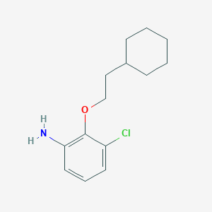 molecular formula C14H20ClNO B3172392 3-Chloro-2-(2-cyclohexylethoxy)aniline CAS No. 946727-24-8