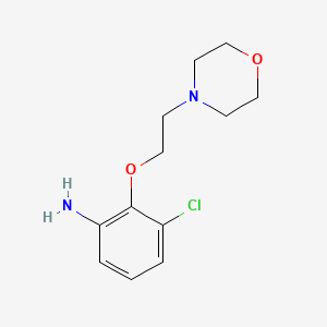 molecular formula C12H17ClN2O2 B3172397 3-Chloro-2-[2-(4-morpholinyl)ethoxy]phenylamine CAS No. 946727-33-9