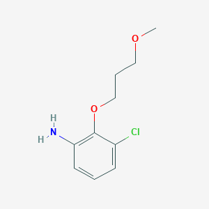 molecular formula C10H14ClNO2 B3172398 3-氯-2-(3-甲氧基丙氧基)苯胺 CAS No. 946727-36-2