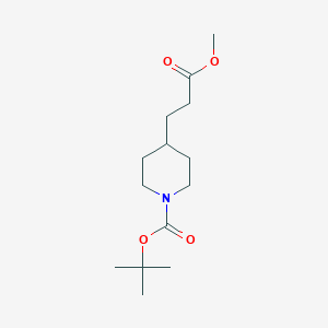 molecular formula C14H25NO4 B031724 Methyl N-Boc-4-piperidinepropionate CAS No. 162504-75-8