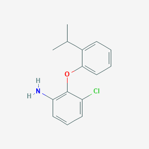 molecular formula C15H16ClNO B3172404 3-Chloro-2-(2-isopropylphenoxy)aniline CAS No. 946727-42-0