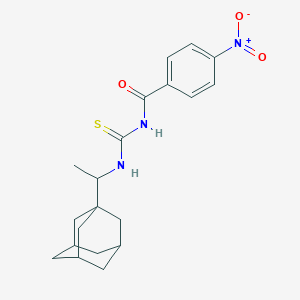molecular formula C20H25N3O3S B317241 N-[1-(1-adamantyl)ethyl]-N'-{4-nitrobenzoyl}thiourea 