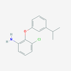 molecular formula C15H16ClNO B3172412 3-Chloro-2-(3-isopropylphenoxy)aniline CAS No. 946727-51-1