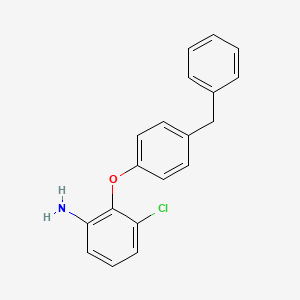 molecular formula C19H16ClNO B3172418 2-(4-Benzylphenoxy)-3-chloroaniline CAS No. 946727-60-2