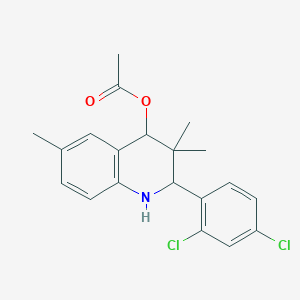 molecular formula C20H21Cl2NO2 B317242 2-(2,4-Dichlorophenyl)-3,3,6-trimethyl-1,2,3,4-tetrahydroquinolin-4-yl acetate 