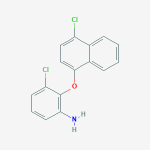 molecular formula C16H11Cl2NO B3172422 3-Chloro-2-[(4-chloro-1-naphthyl)oxy]aniline CAS No. 946727-63-5