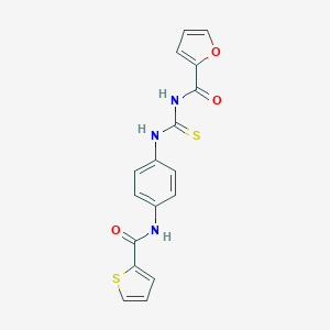 molecular formula C17H13N3O3S2 B317243 N-(4-{[(2-furoylamino)carbothioyl]amino}phenyl)-2-thiophenecarboxamide 