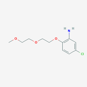 molecular formula C11H16ClNO3 B3172431 5-Chloro-2-[2-(2-methoxyethoxy)ethoxy]aniline CAS No. 946727-68-0